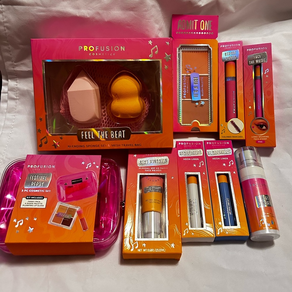 Profusion Cosmetics It’s A Vibe Festival 9Pc Bundle, Everything Is Brand New!